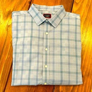 Untuckit XL-Tall Blue Wrinkle Free Dress Shirt